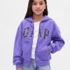 Hoodie med dragkedja för barn VintageSoft Logotyp