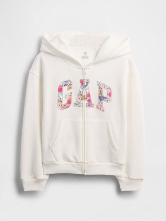 Hoodie med dragkedja för barn VintageSoft Logotyp