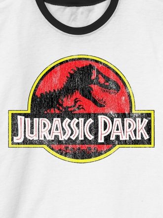 Jurassic Park Klassisk Logografisk Ringer T-shirt