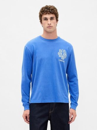 Keith Haring Avslappnad grafisk T-shirt