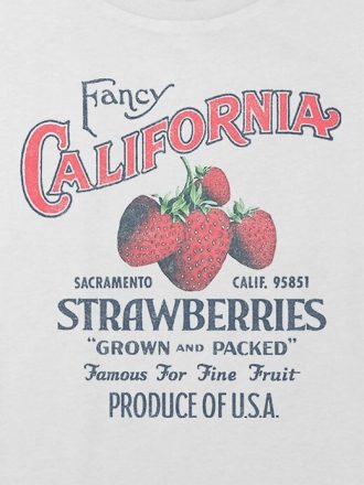 Kids California Strawberry Grafisk Boxy Crop Tee