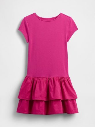 Kids Drop-Wist Ruffle Dress