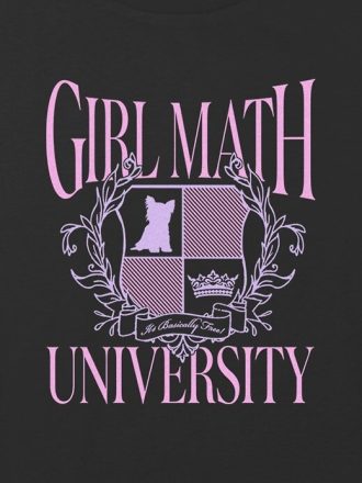 Kids Girl Math University Grafisk Boxy Crop Tee