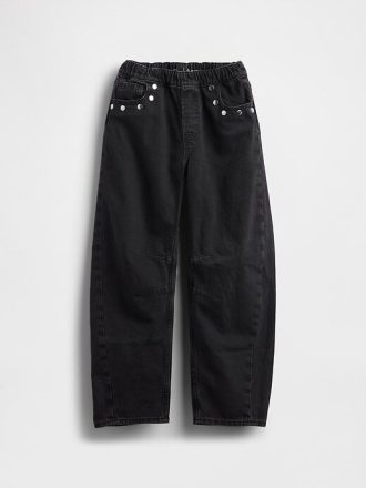 Kids High Rise Dubbade Easy Barrel Jeans
