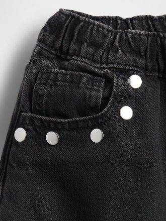 Kids High Rise Dubbade Easy Barrel Jeans