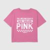 Kids Mean Girls På onsdagar bär vi rosa grafisk Boxy Crop Tee