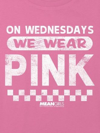 Kids Mean Girls På onsdagar bär vi rosa grafisk Boxy Crop Tee