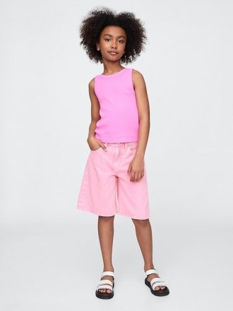 Kids Mid Rise Longline jeansshorts