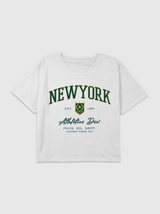 Kids New York Athletics Grafisk Boxy Crop Tee