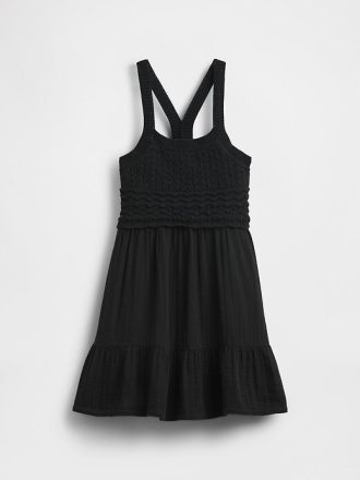 Kids Racerback Crochet Tank Dress