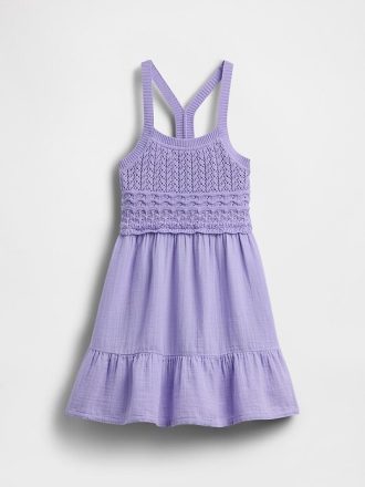 Kids Racerback Crochet Tank Dress
