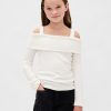 Kids Softspun Rib Off-Soulder Sweater Top Kids Softspun Rib Off-Soulder Sweater Top