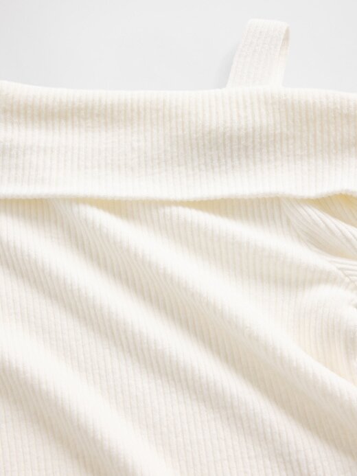 Kids Softspun Rib Off-Soulder Sweater Top Kids Softspun Rib Off-Soulder Sweater Top