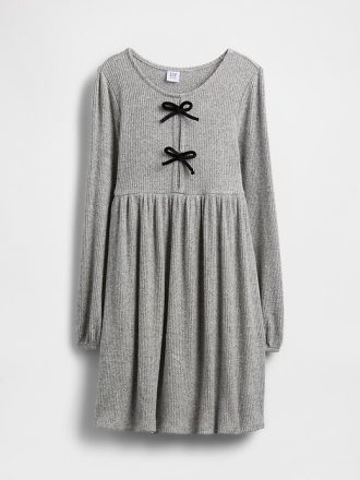 Kids Softspun Rib Rosett-Front Klänning