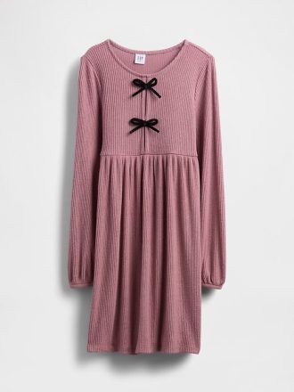 Kids Softspun Rib Rosett-Front Klänning
