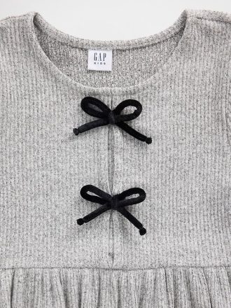 Kids Softspun Rib Rosett-Front Klänning