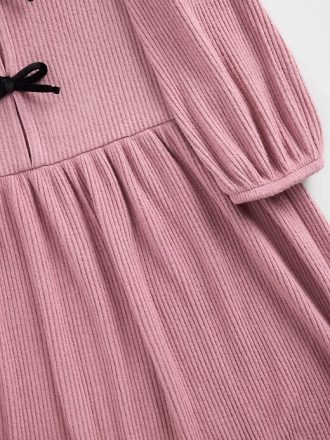 Kids Softspun Rib Rosett-Front Klänning