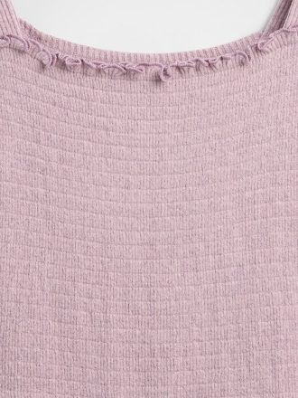 Kids Softspun Smocked Square-Neck Klänning