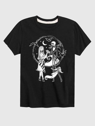 Kids The Nightmare Before Christmas Jack Sally Zero kortärmad T-shirt