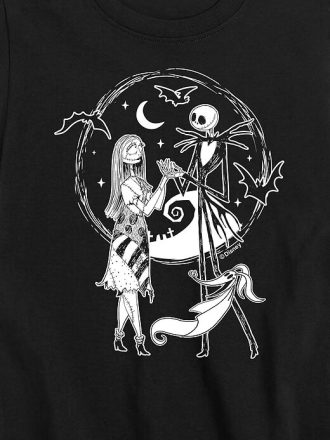 Kids The Nightmare Before Christmas Jack Sally Zero kortärmad T-shirt