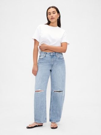 Kurviga High Rise Barrel Jeans