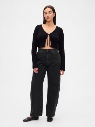 Kurviga High Rise Barrel Jeans