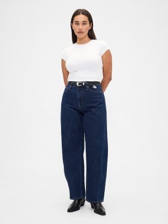 Kurviga High Rise Barrel Jeans