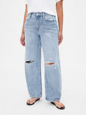 Kurviga High Rise Barrel Jeans