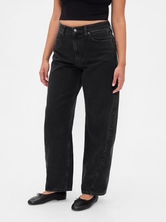 Kurviga High Rise Barrel Jeans