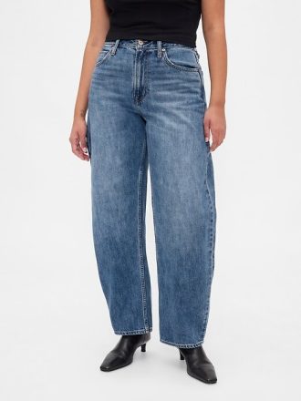 Kurviga High Rise Barrel Jeans
