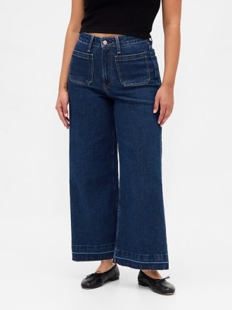 Kurviga High Rise Stride wide-leg ankel jeans