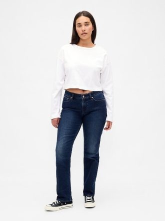 Kurviga, smala, raka jeans från 90-talet