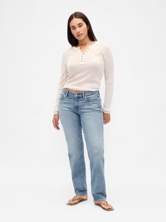 Kurviga, smala, raka jeans från 90-talet