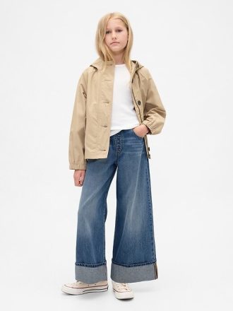 Låg resning för barn, säckiga jeans med vida ben