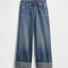 Låg resning för barn, säckiga jeans med vida ben Låg resning för barn, säckiga jeans med vida ben