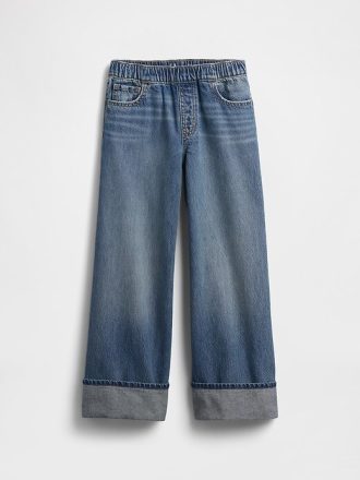 Låg resning för barn, säckiga jeans med vida ben