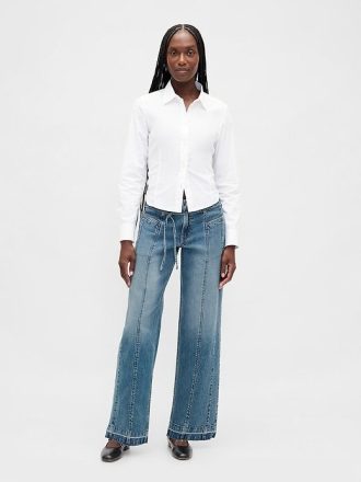 Lågfärgade 90-tals lösa jeans