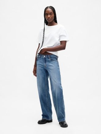 Lågfärgade 90-tals lösa jeans