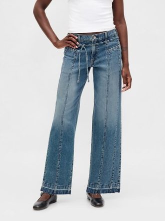 Lågfärgade 90-tals lösa jeans