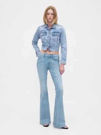 Lågfärgade Flare Jeans