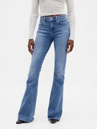 Lågfärgade Flare Jeans