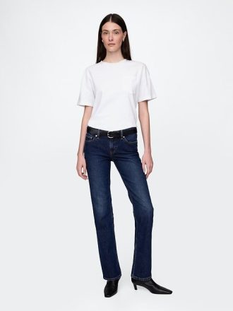 Lågfärgade slimmade raka jeans från 90-talet