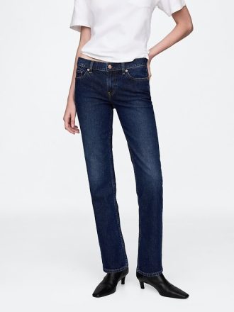 Lågfärgade slimmade raka jeans från 90-talet