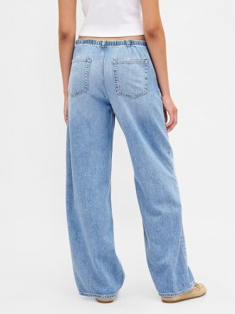 Lågfärgade ultramjuka 90-tals lösa jeans