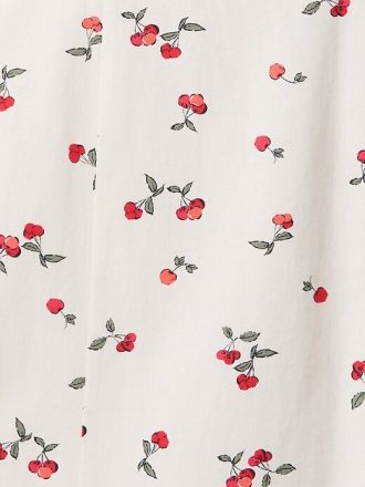 Linne-blandning Cap-Sleeve Mini Klänning