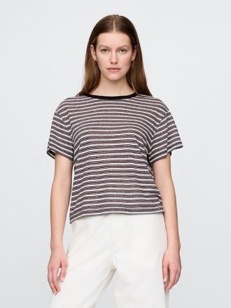 Linne-blandning T-shirt