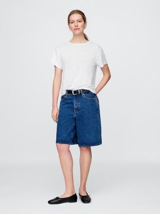 Linne-blandning T-shirt