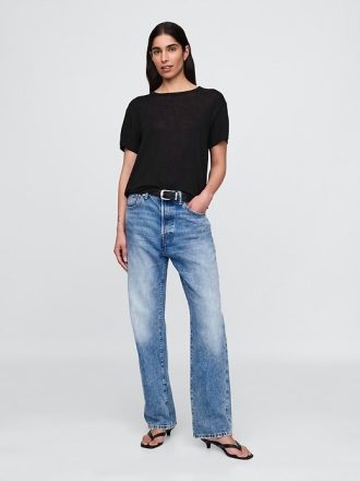 Linne-blandning T-shirt