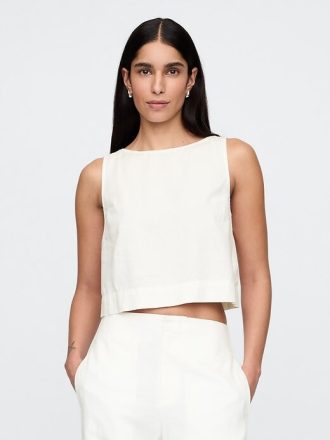 Linne-Blend Crop Shell Linne