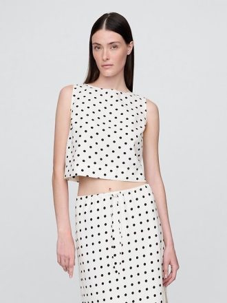 Linne-Blend Crop Shell Linne